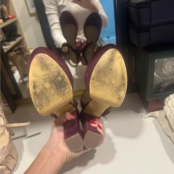 Steve Madden Maroon Platform Sandals - Picture 5 of 5
